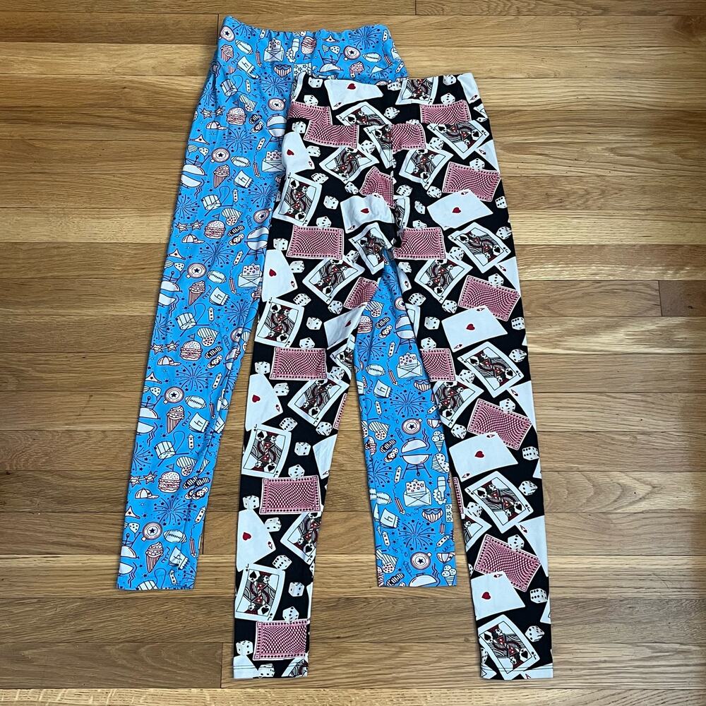 Lularoe Leggings x2 / Fourth of July + Cards & Dice